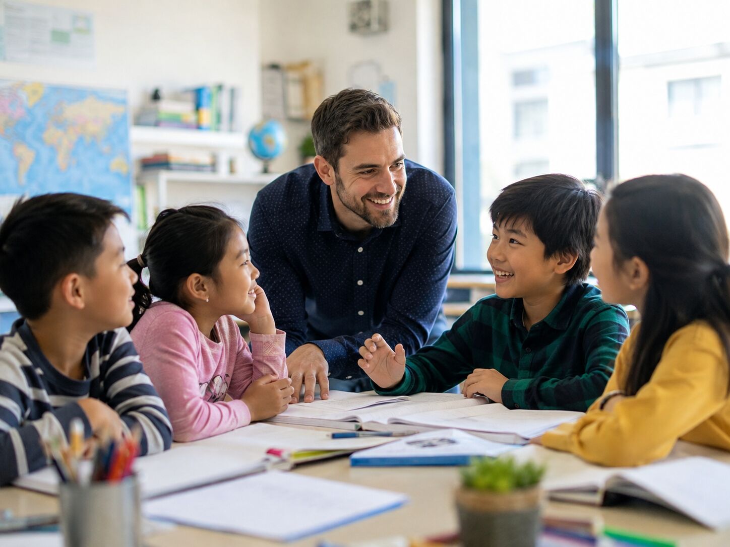 Children in an English lesson