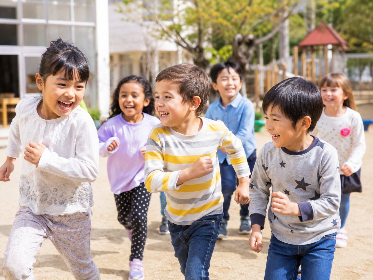 Children of different nationalities playing together