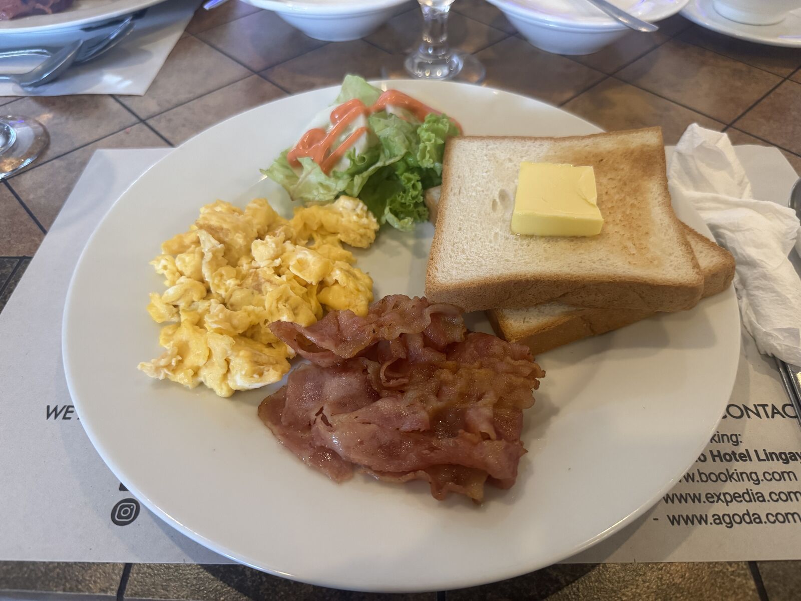 The Western-style breakfast plate