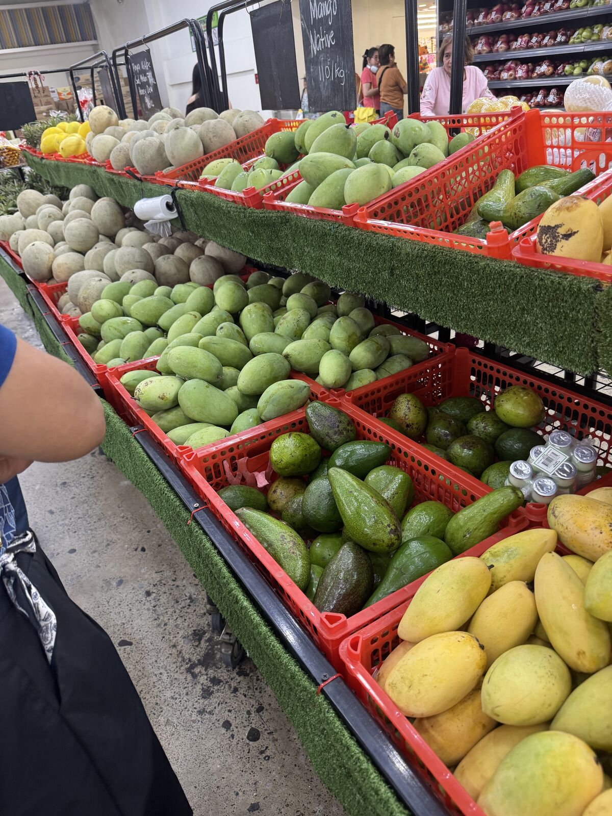 The fruit and vegetable section