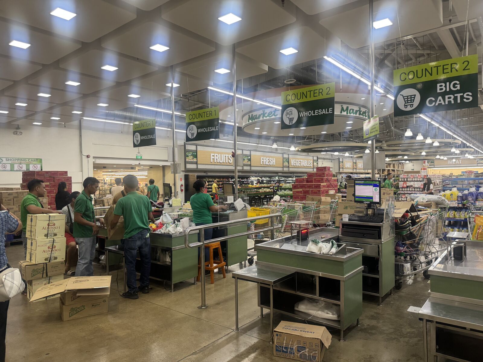 The checkout area