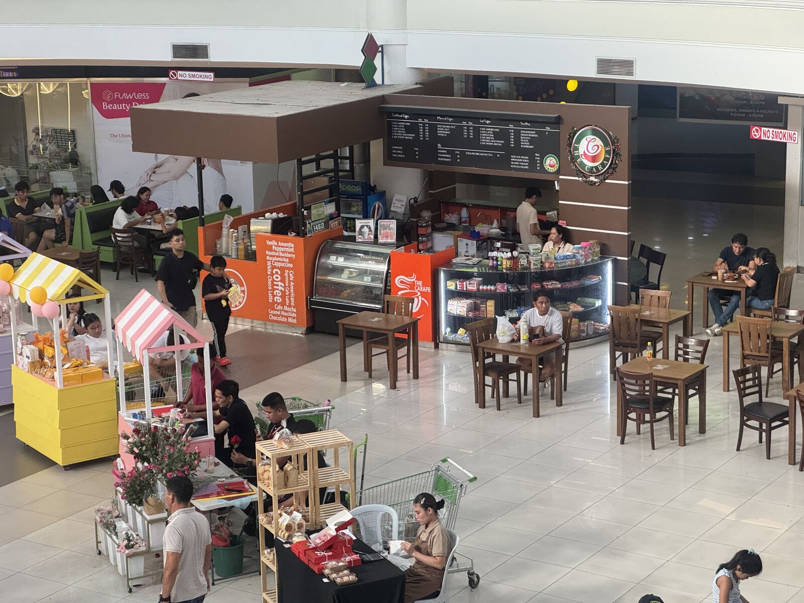 The food court area
