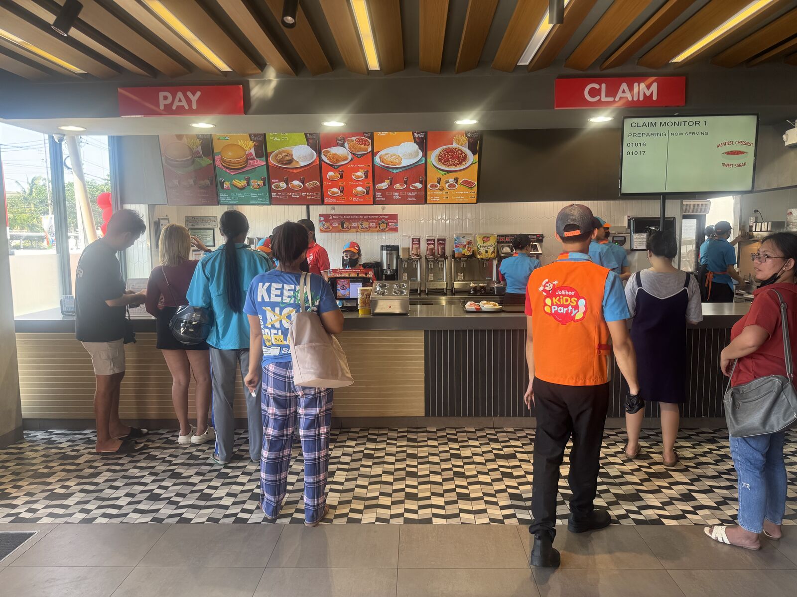 Inside the restaurant