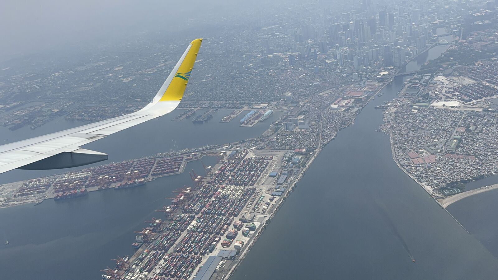 Manila seen from the aircraft