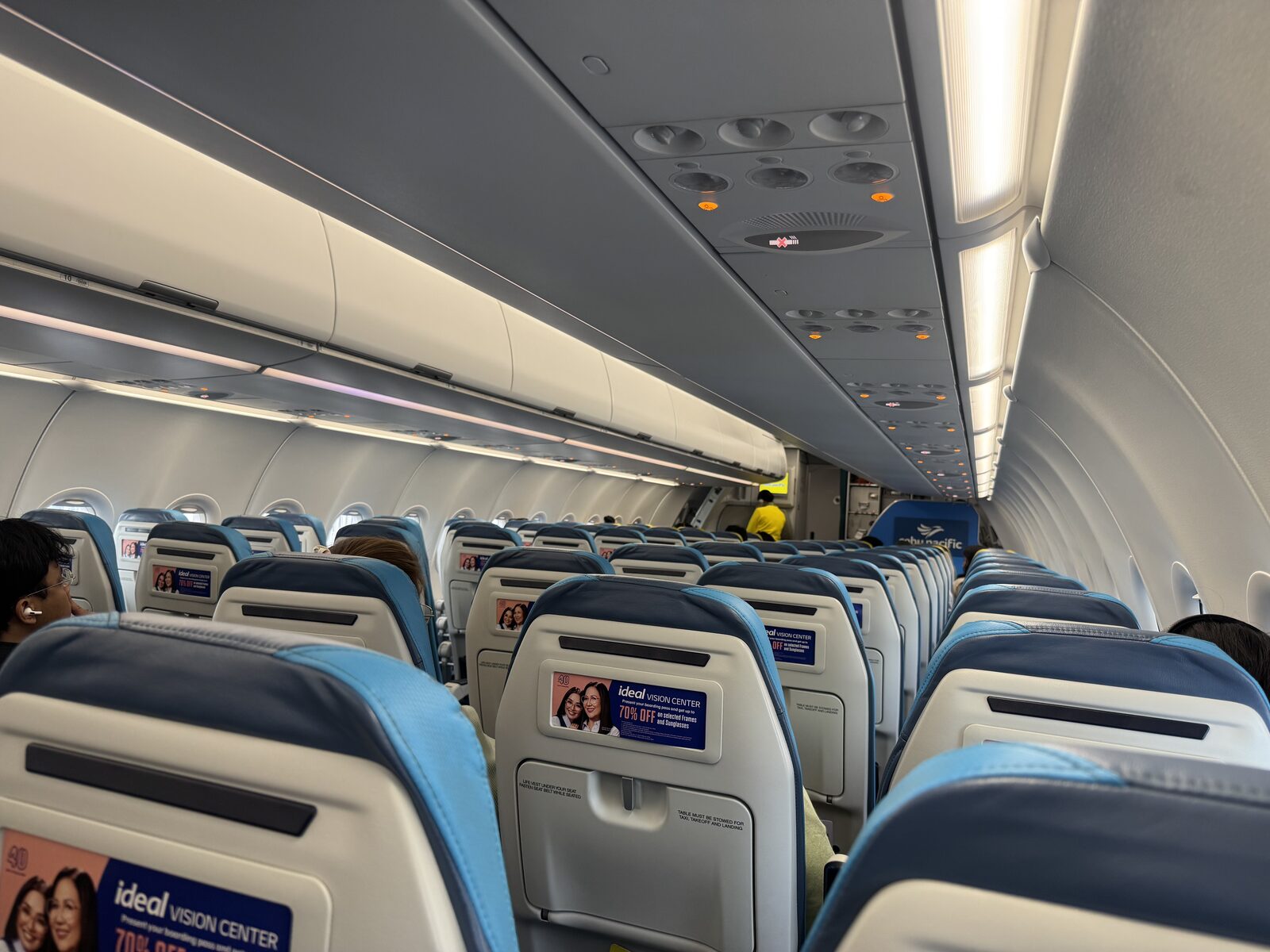 Inside the Cebu Pacific cabin