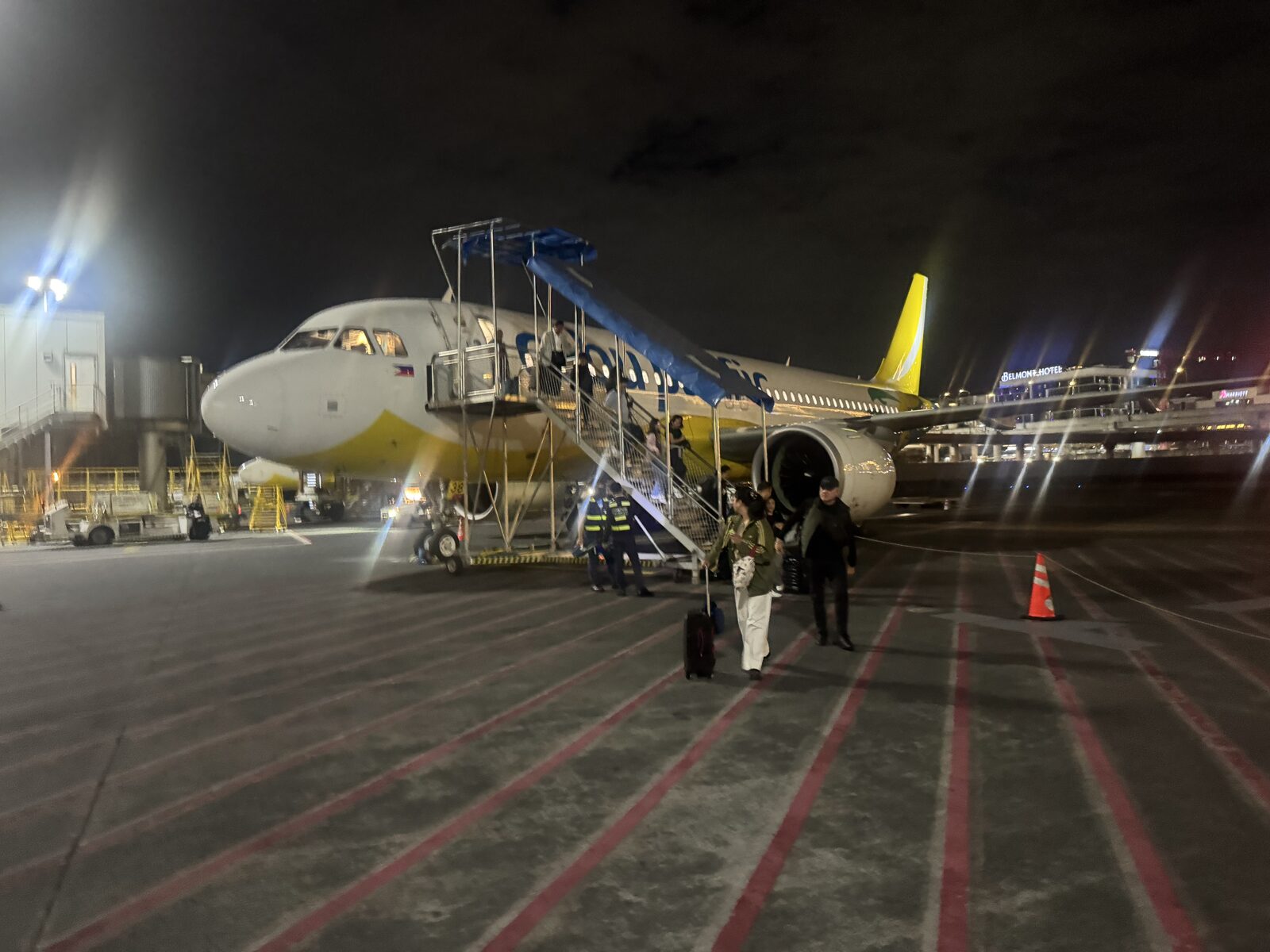 Arriving at the airport in the Philippines