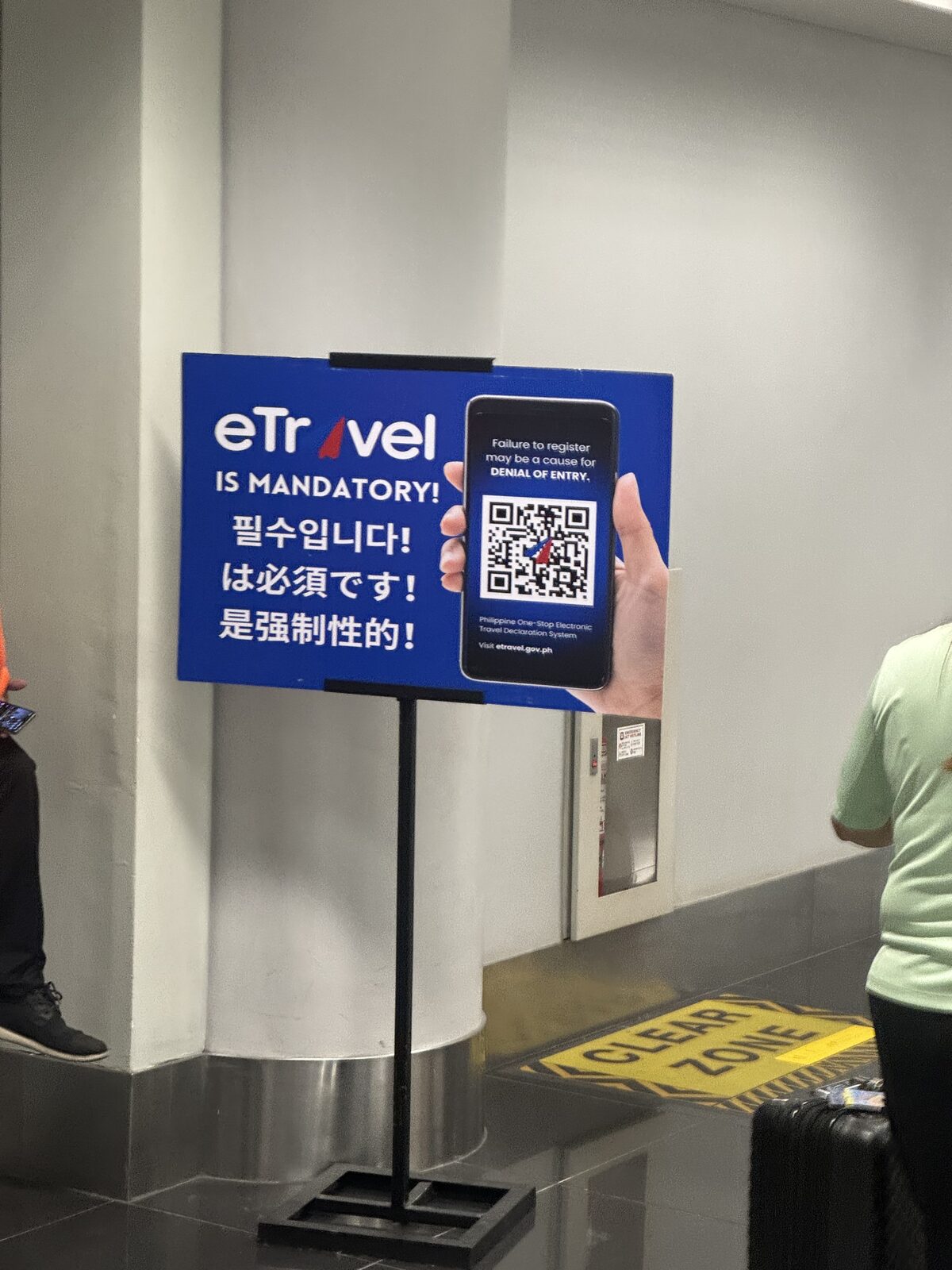 Inside the airport after clearing immigration